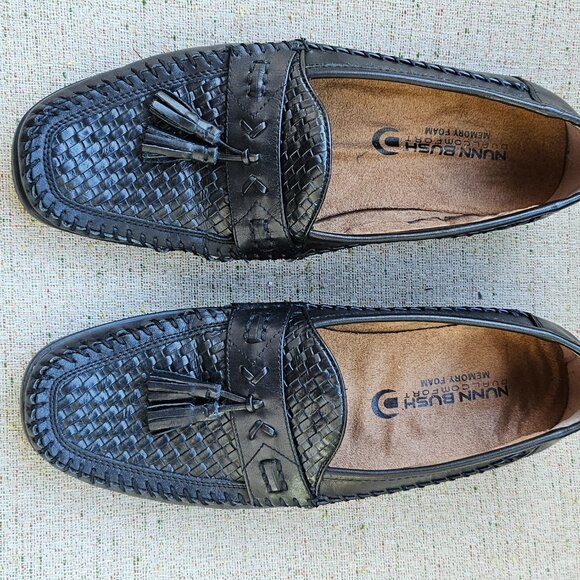 Nunn Bush Men Shoes Strafford Woven Boys Slip-on Tassel Loafer Sz 8.5 - Picture 3 of 12
